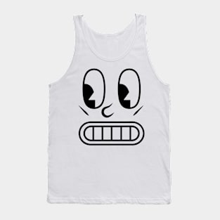 Black Surprise Emoji Tank Top